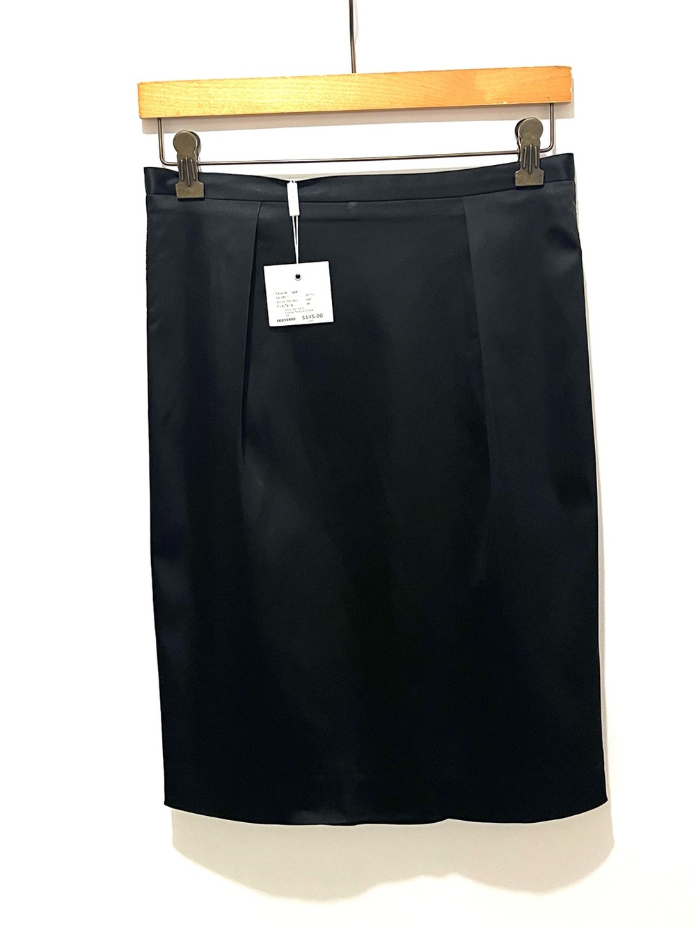 NWT - Classic Black Satin Women's Pencil Skirt by In Wear